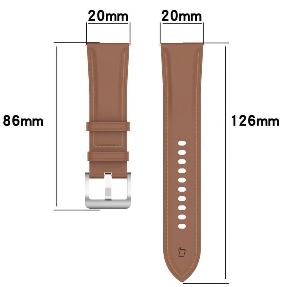 Bizon Strap Uhr Casual Samsung Galaxy Watch FE/7/6/6 Classic/5/5Pro/4/4 Classic hellbraun - 2