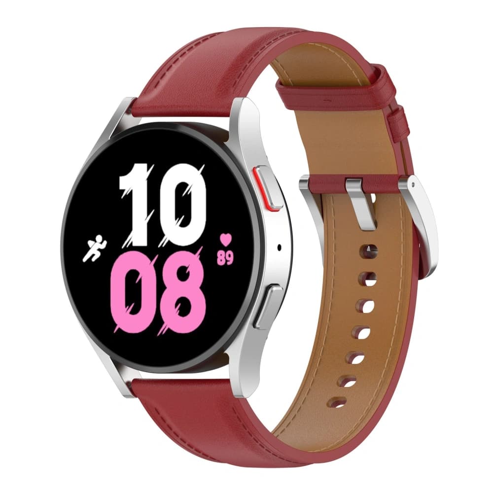 Pasek Bizon Strap Watch Casual do Samsung Galaxy Watch FE/7/6/6 Classic/5/5Pro/4/4 Classic červený - 1