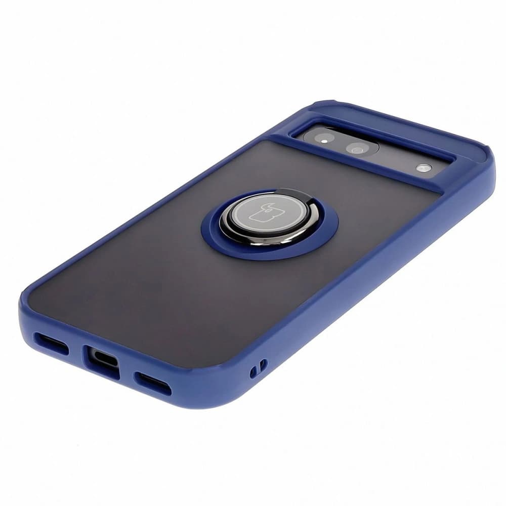Bizon Case Hybrid Ring Google Pixel 8a füstös színű, sötétkék kerettel - 3