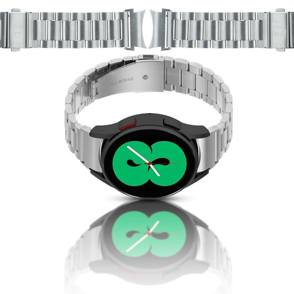 Bizon Strap Uhr Aura Samsung Galaxy Watch FE/7/6/6 Classic/5/5 Pro/4/4 Classic silber - 1