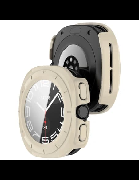 Bizon Case+Glass Uhr Samsung Galaxy Watch Ultra 47 mm beige