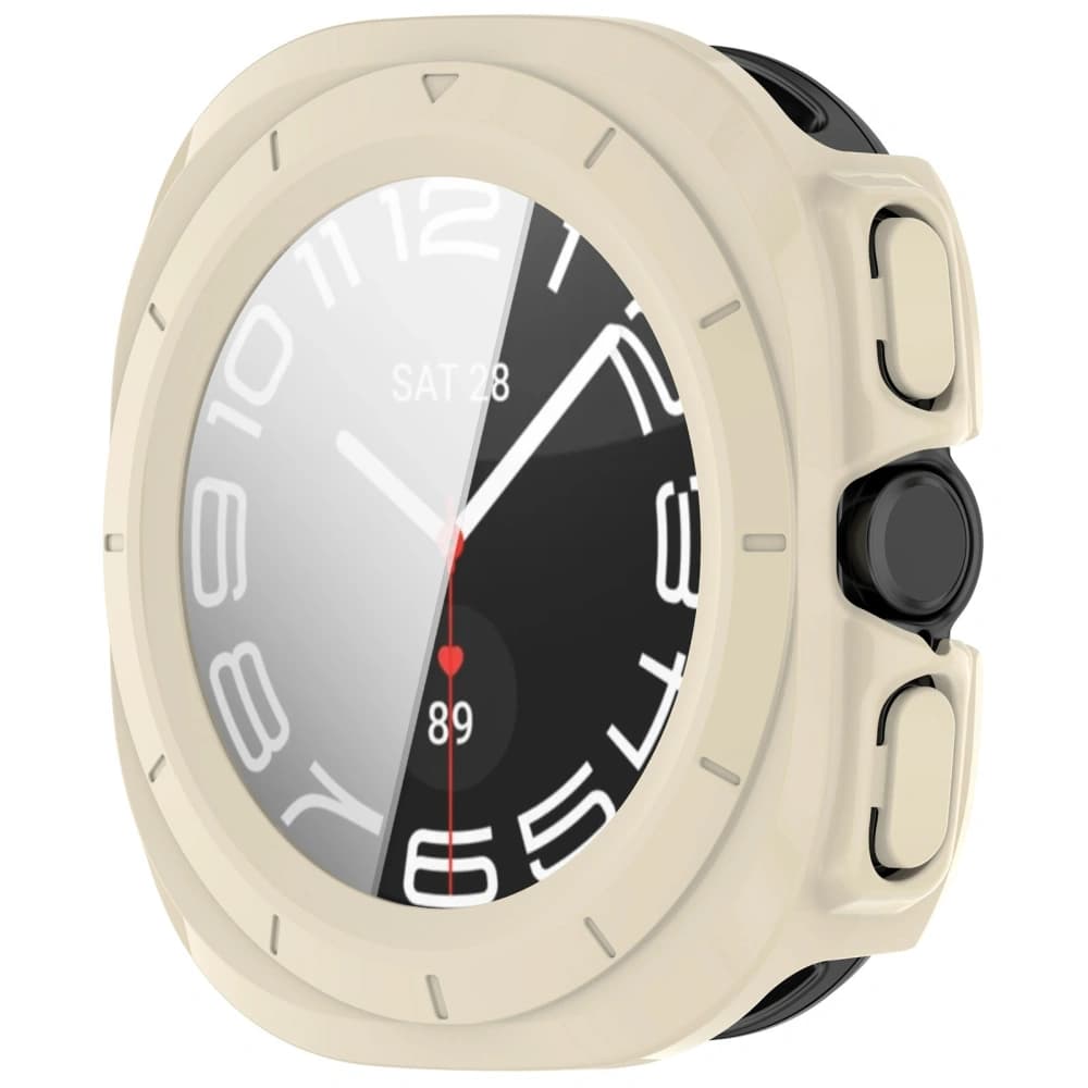 Bizon Case+Glass Uhr Samsung Galaxy Watch Ultra 47 mm beige - 5