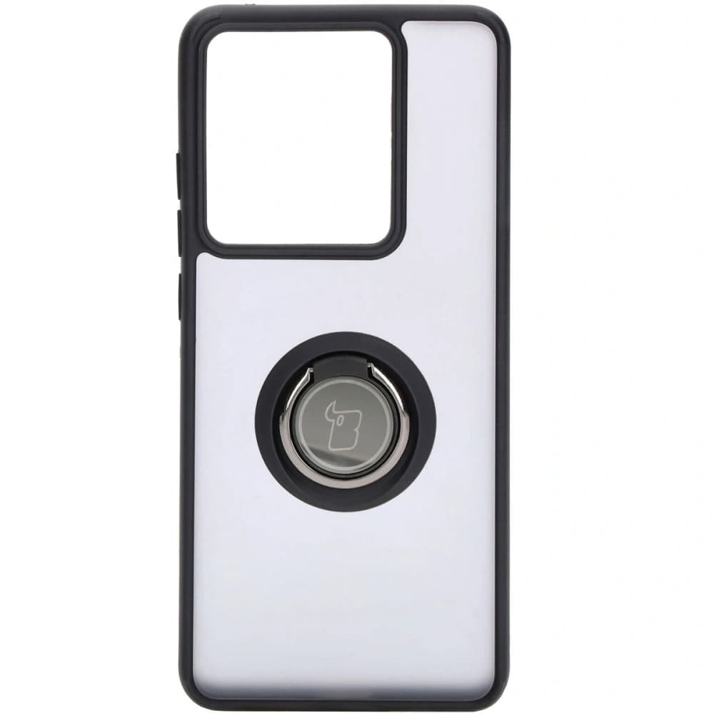 Caz Hybrid Bizon Ring Motorola Edge 50 Pro fumuriu cu un cadru negru - 2