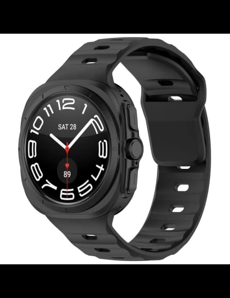 Bizon Strap Uhr Silikon Samsung Galaxy Uhr Ultra 47 mm schwarz