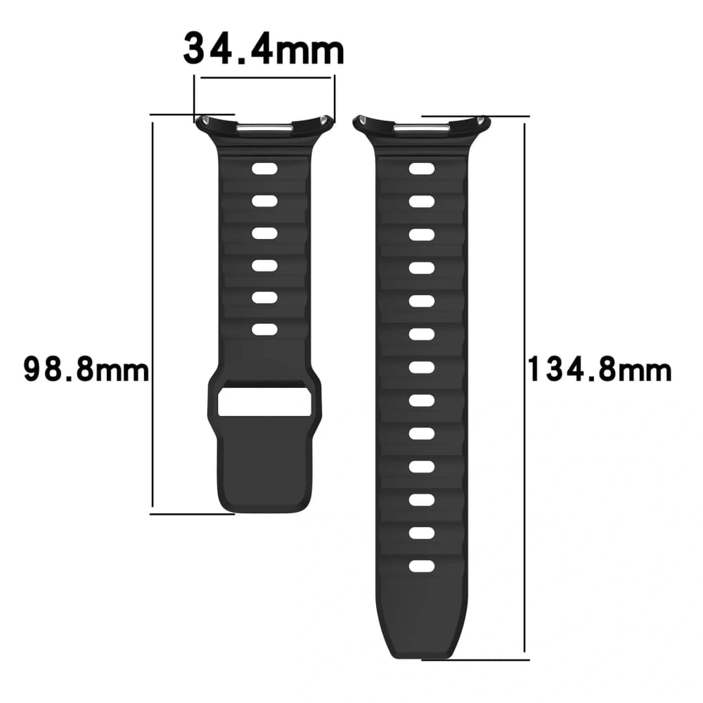 Bizon Strap Uhr Silikon Samsung Galaxy Uhr Ultra 47 mm schwarz - 2