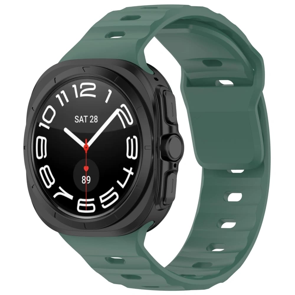 Bizon Strap-Uhr Silikon Samsung Galaxy Watch Ultra 47 mm dunkelgrün - 1