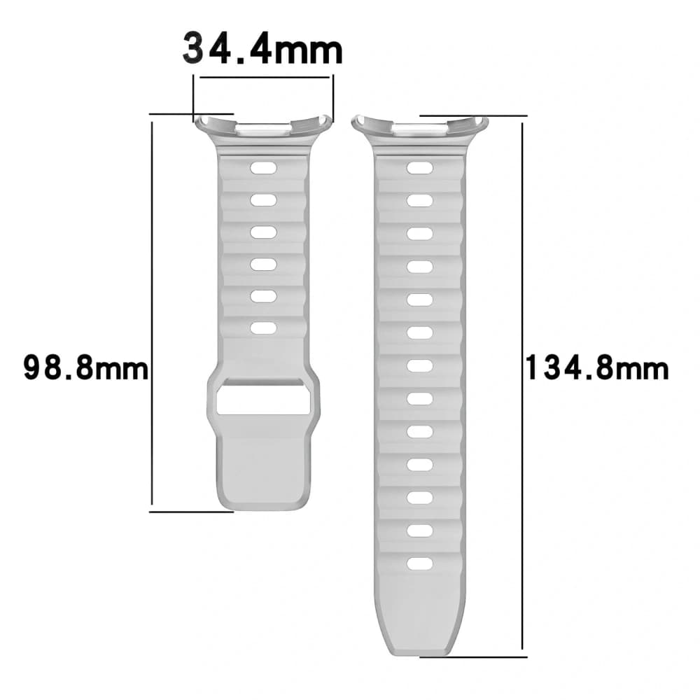 Bizon Strap Watch Silicone Samsung Galaxy Watch Ultra 47 mm gri deschis - 2