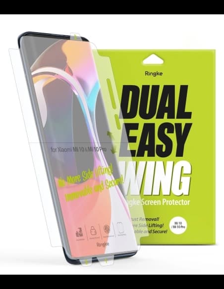 Ringke Xiaomi Hydrogel-Folie Dual Easy Wing Vollabdeckung Mi 10/Pro [2 PACK]