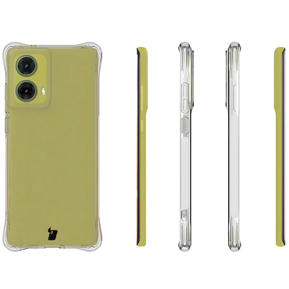 Elastické pouzdro + 2x fólie na displej Bizon Case Clear Pack pro Motorola Moto G85 5G průhledné - 3