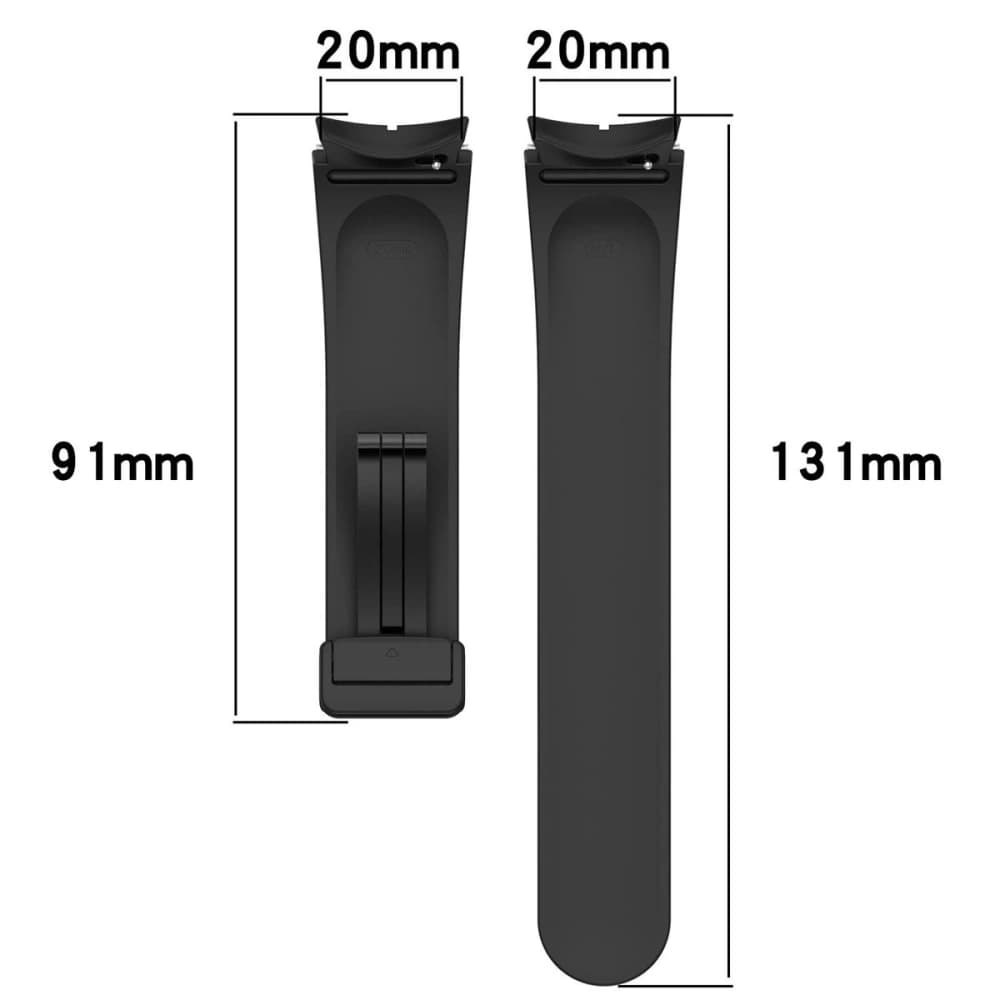 Bizon Strap Uhr Silikon Samsung Galaxy Watch FE/7/6/6 Classic/5/5 Pro/4/4 Classic schwarz - 2
