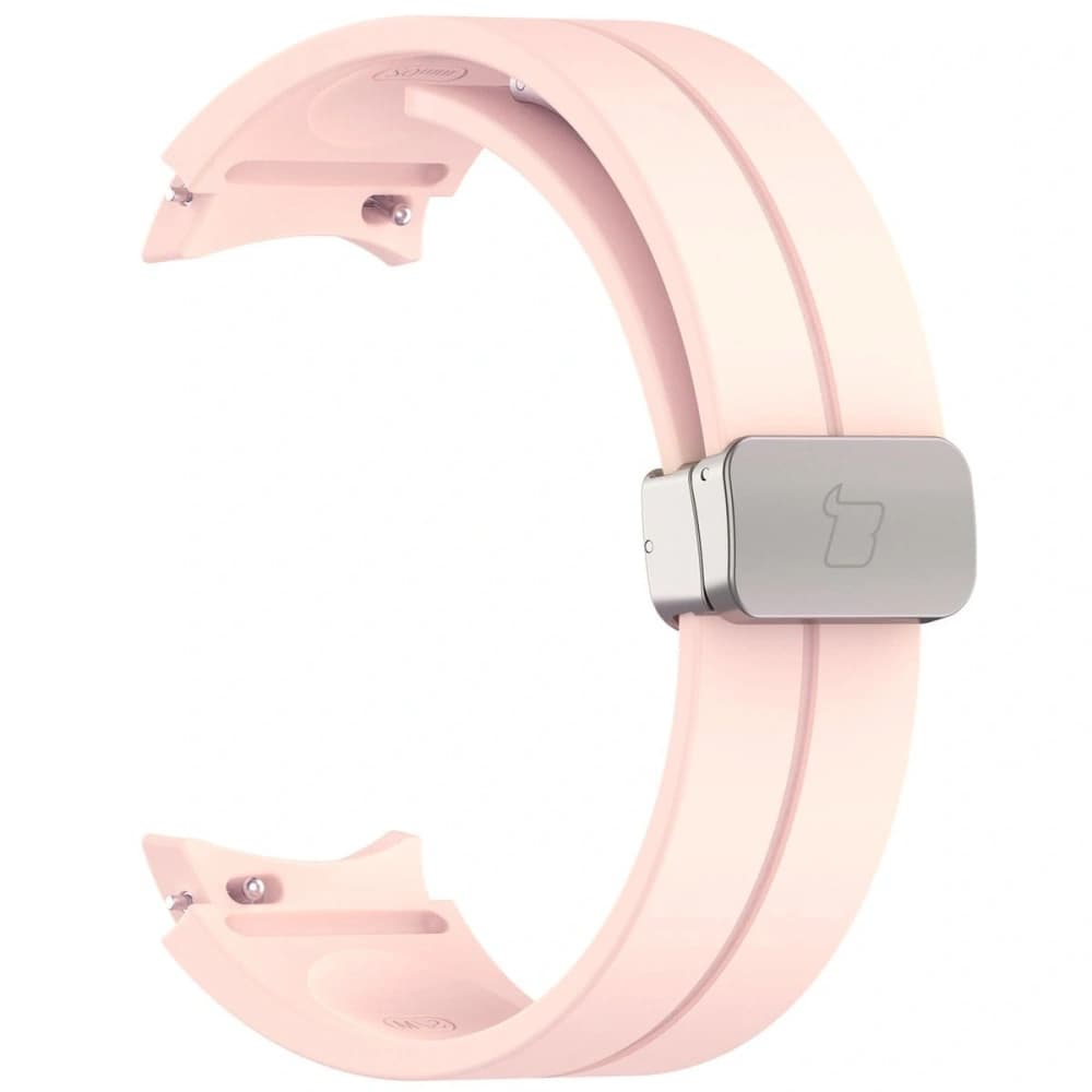 Ceas cu brățară din silicon Bizon Samsung Galaxy Watch FE/7/6/6 Classic/5/5 Pro/4/4 Classic roz deschis - 4