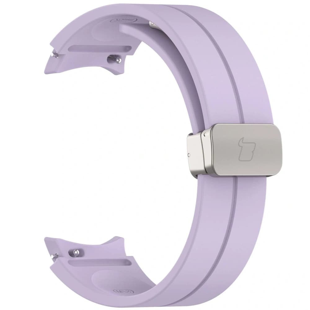 Silikonový pásek Bizon Strap Watch Silicone do Samsung Galaxy Watch FE/7/6/6 Classic/5/5 Pro/4/4 Classic levandulový - 3