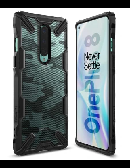 Etui Ringke Fusion-X OnePlus 8 Camo (Moro) černé