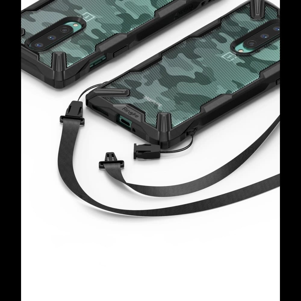 Etui Ringke Fusion-X OnePlus 8 Camo (Moro) černé - 8