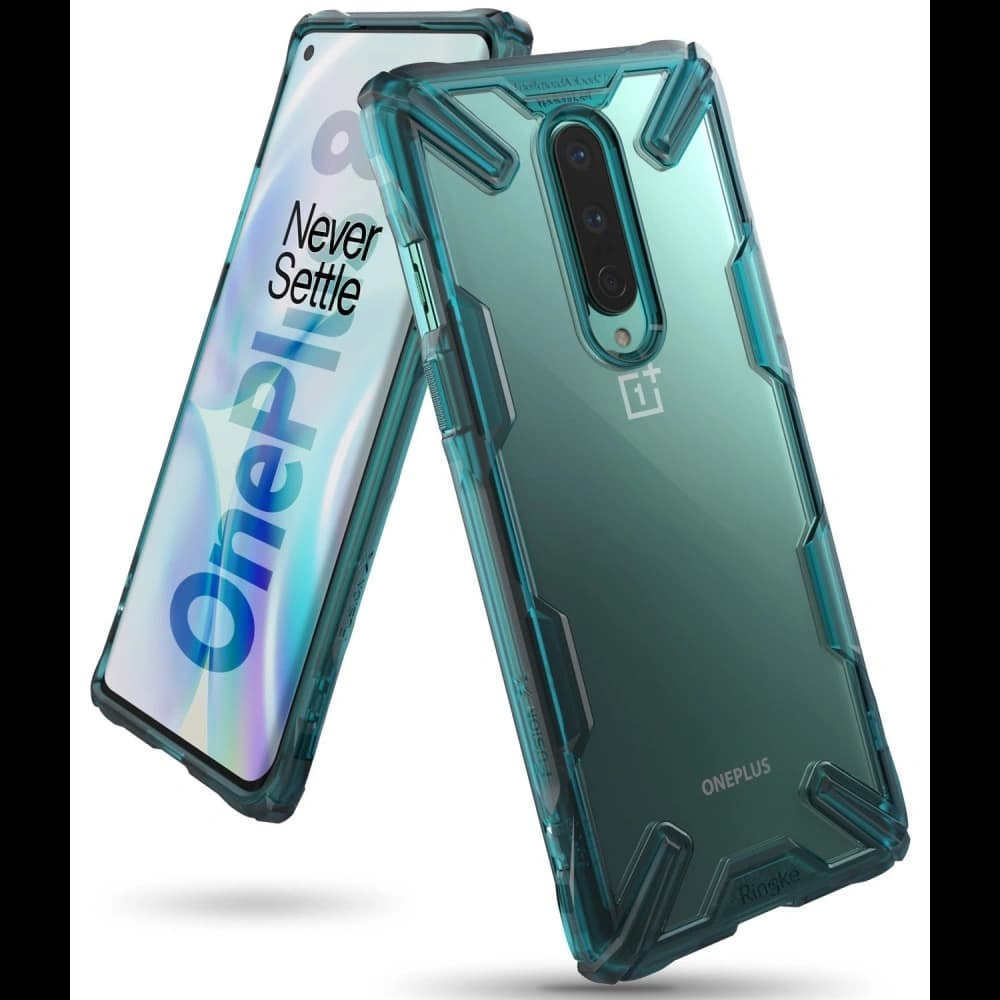 Etui Ringke Fusion-X OnePlus 8 Tyrkysově zelená - 3