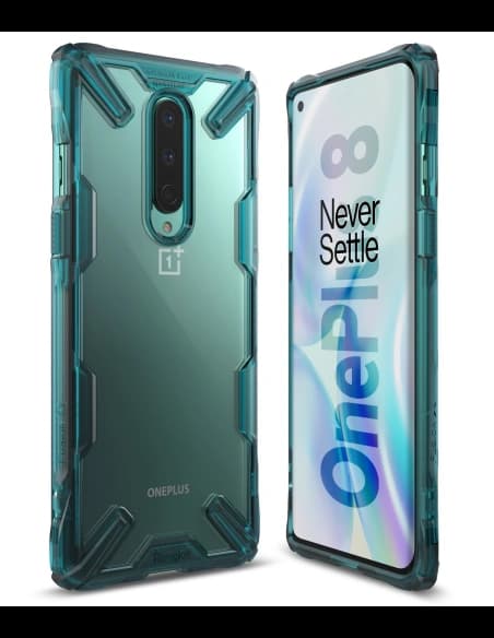 Etui Ringke Fusion-X OnePlus 8 Tyrkysově zelená
