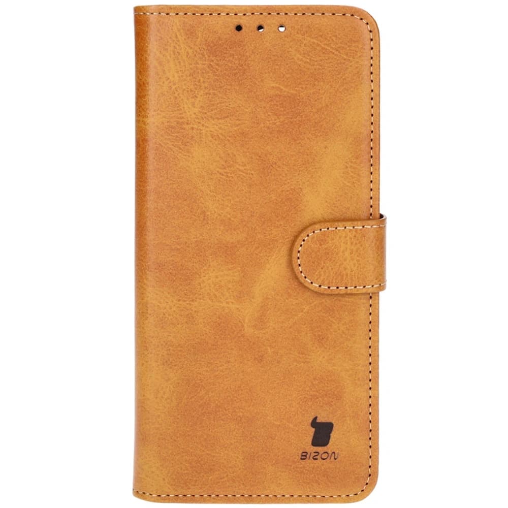 Etui s klopou Bizon Case Pocket do Xiaomi Poco F6 hnědé - 2