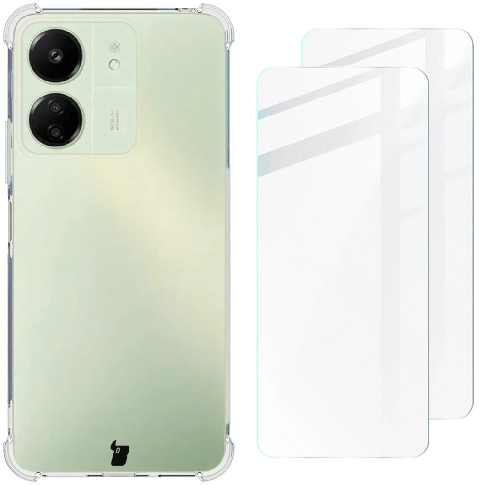 Bizon Case Clear Pack carcasă + 2x sticlă de protecție Xiaomi Redmi 4G clar