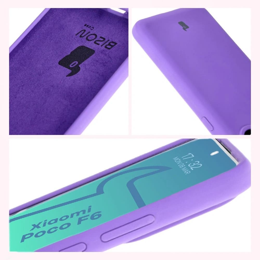 Silikonové pouzdro Bizon Soft Case pro Xiaomi Poco F6 fialové - 11