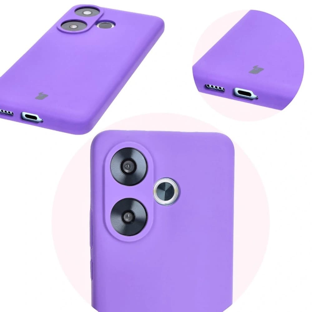 Silikonové pouzdro Bizon Soft Case pro Xiaomi Poco F6 fialové - 12