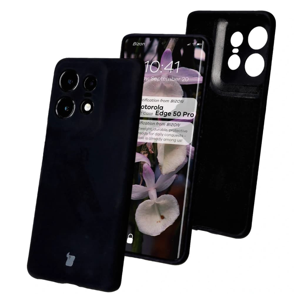 Bizon Soft Case Motorola Edge 50 Pro black - 1