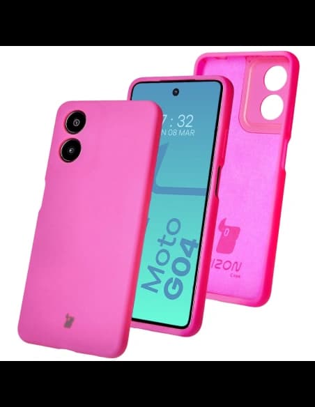 Bizon Soft Case Motorola Moto G04 roz neon