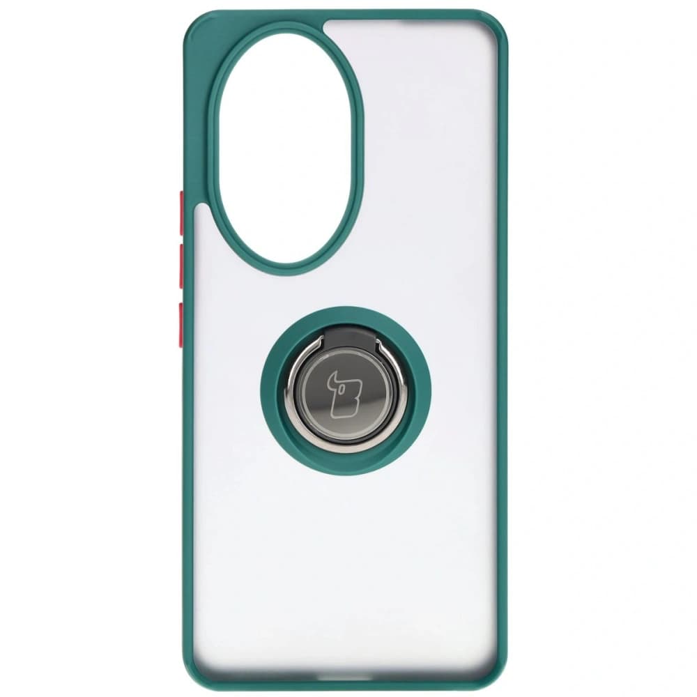 Bizon Case Hybrid Ring Honor 200 Pro smoky with a dark green frame - 2