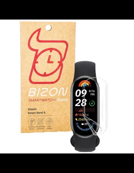 Bizon Glas Uhr Hydrogel Xiaomi Smart Band 9 [2 PACK]