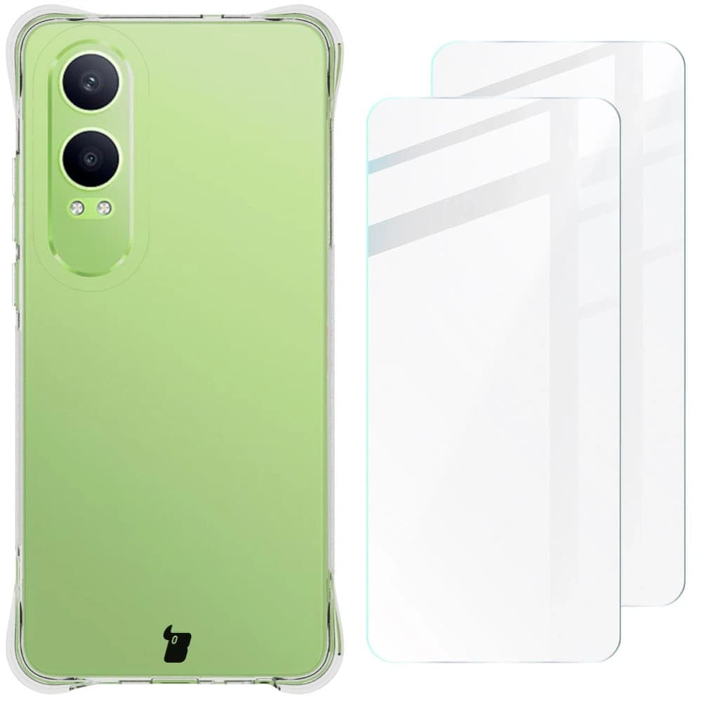 Bizon Case Clear Pack case + 2x screen glass OnePlus Nord CE4 Lite 5G clear - 1