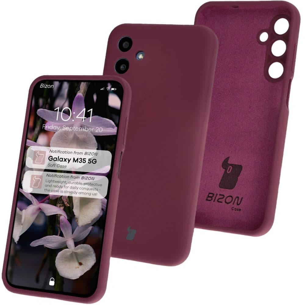 Silikonové pouzdro Bizon Soft Case pro Samsung Galaxy M35 5G tmavě fialové - 1