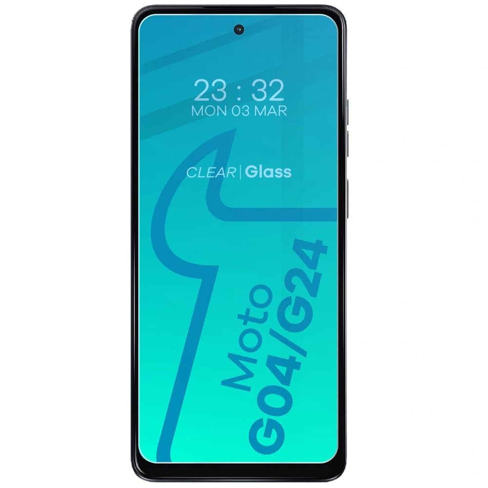 Bizon Clear 3x sticlă pentru ecran + sticlă pentru cameră Motorola Moto G04/G24 - 3