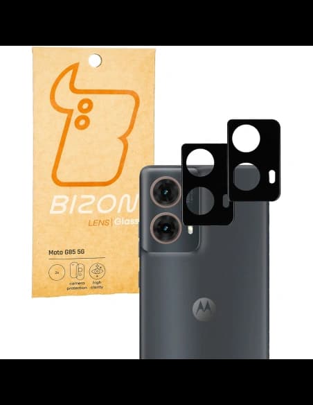 Szkło na aparat Bizon Glass Lens do Motorola Moto G85 5G [2 PACK]