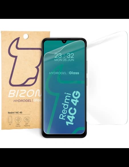 Folia hydrożelowa na ekran Bizon Glass Hydrogel Front do Xiaomi Redmi 14C 4G / POCO C75 [2 PACK]