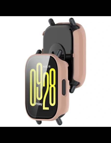 Bizon Case+Glass Óra Xiaomi Redmi Watch 5 Lite rózsaszín
