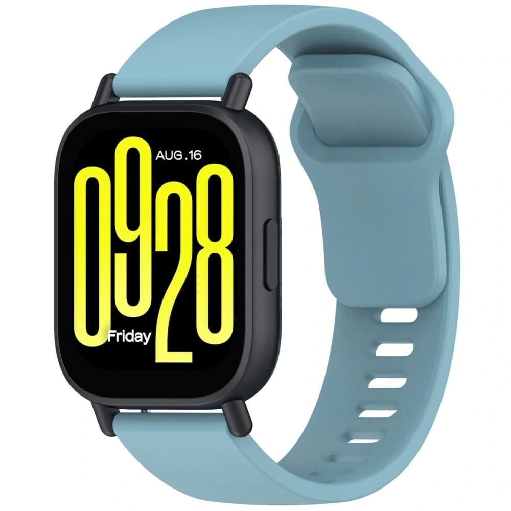 Ceas cu curea din silicon Bizon Xiaomi Redmi Watch 5 Lite / 5 Active albastru deschis - 1