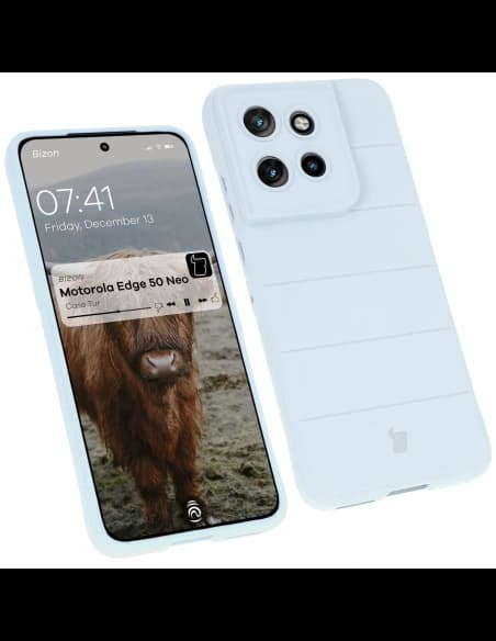 Bizon Hülle für Motorola Edge 50 Neo hellblau