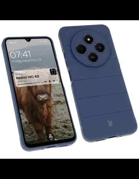 Pancerne etui Bizon Case Tur do Xiaomi Redmi 14C 4G / POCO C75 granatowe
