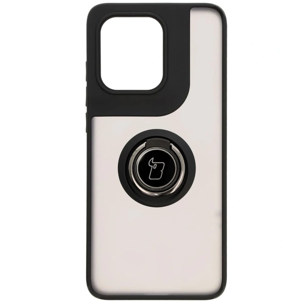 Bizon Case Hybrid Ring Motorola Edge 50 Neo rauchig mit einem schwarzen Rahmen - 2