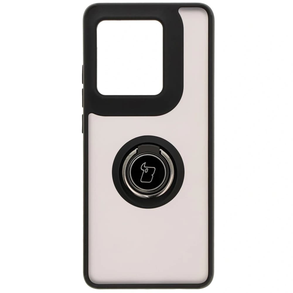 Etui z uchwytem na palec Bizon Case Hybrid Ring do Motorola Edge 50 Ultra kouřové s černým rámem - 2