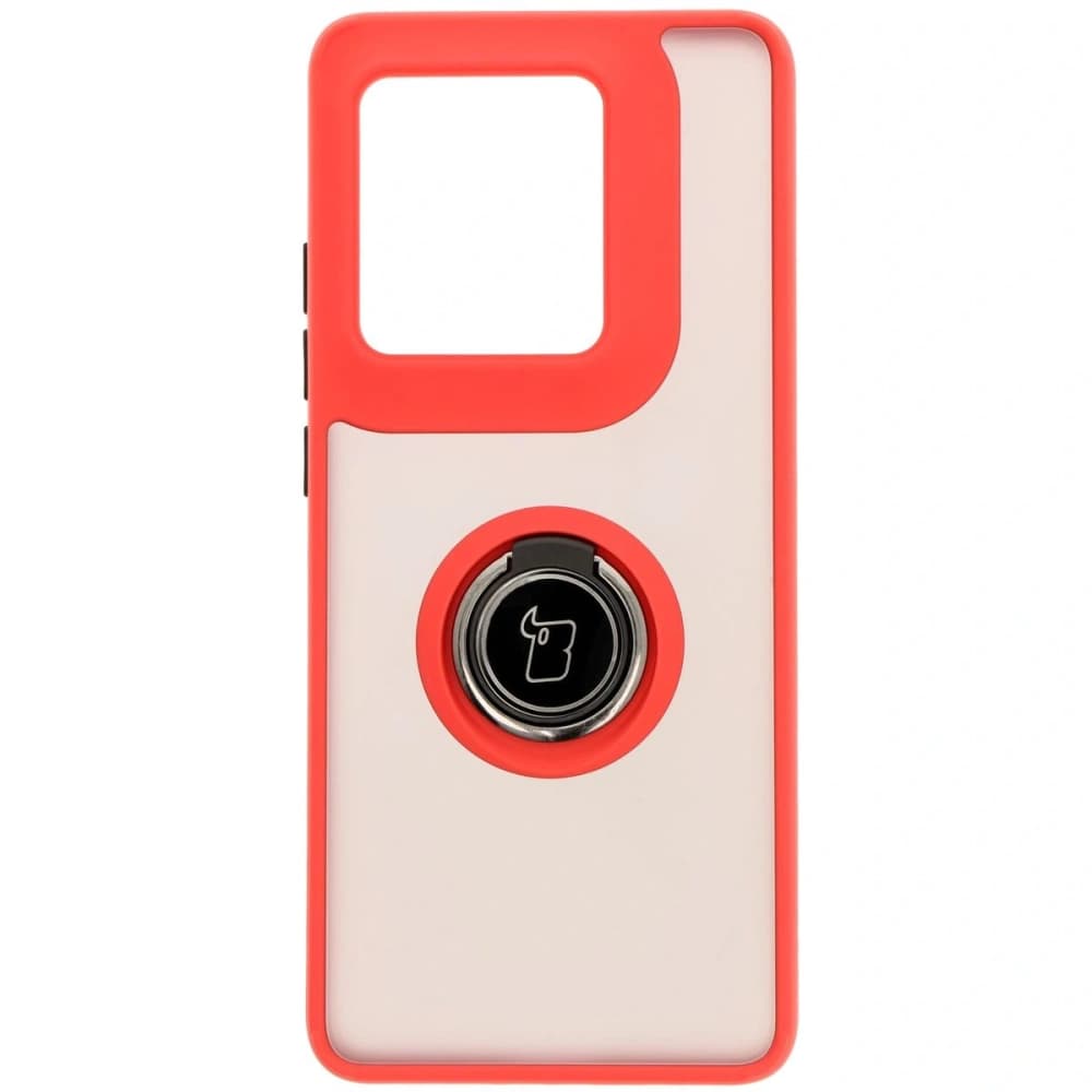 Bizon Case Hybrid Ring Motorola Edge 50 Ultra füstös piros kerettel - 2