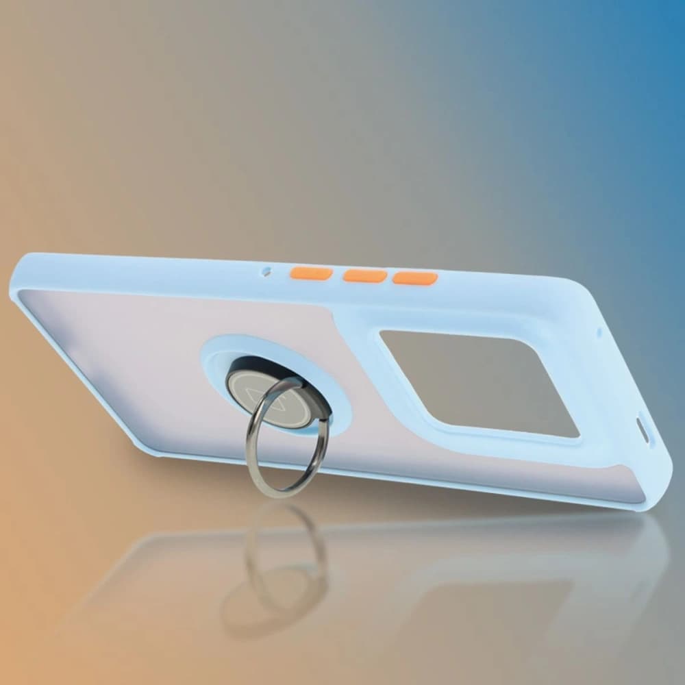 Bizon Case Hybrid Ring Motorola Edge 50 Ultra füstös, világoskék kerettel - 6