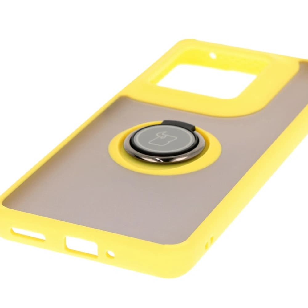 Bizon Case Hybrid Ring Motorola Edge 50 Ultra füstös sárga kerettel - 5