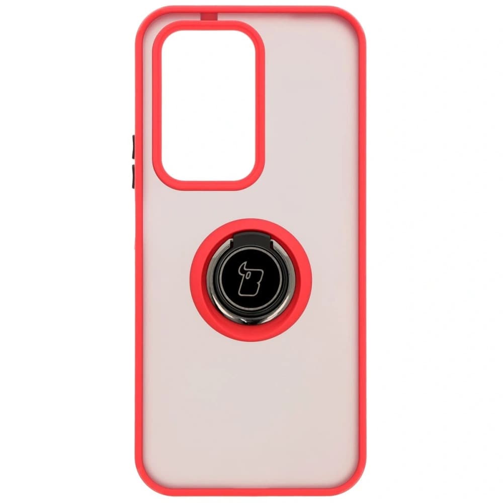 Bizon Case Hybrid Ring Honor 200 Lite smoky with a red frame - 2