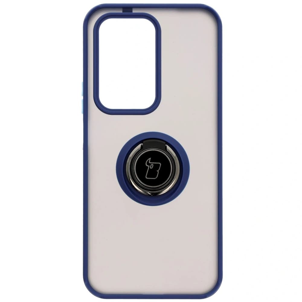 Bizon Case Hybrid Ring Honor 200 Lite smoky with a navy blue frame - 2