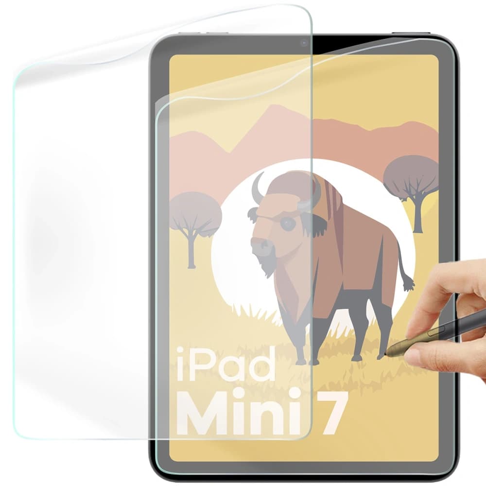 Folie imitující papír Bizon Film Tab Papirus pro iPad Mini 7. generace 2024 / iPad Mini 6. generace 2021 [2 PACK] - 1