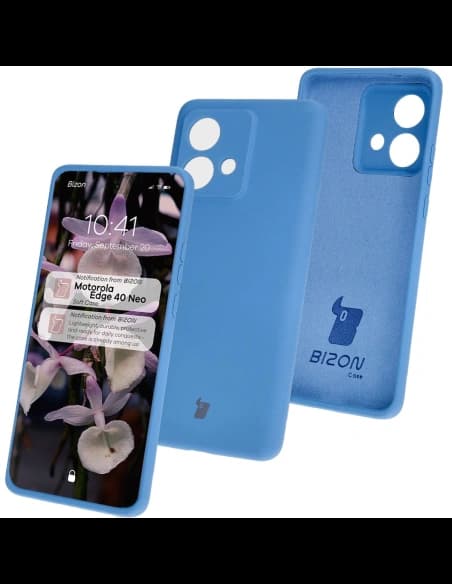 Bizon Husă Moale Motorola Edge 40 Neo albastră