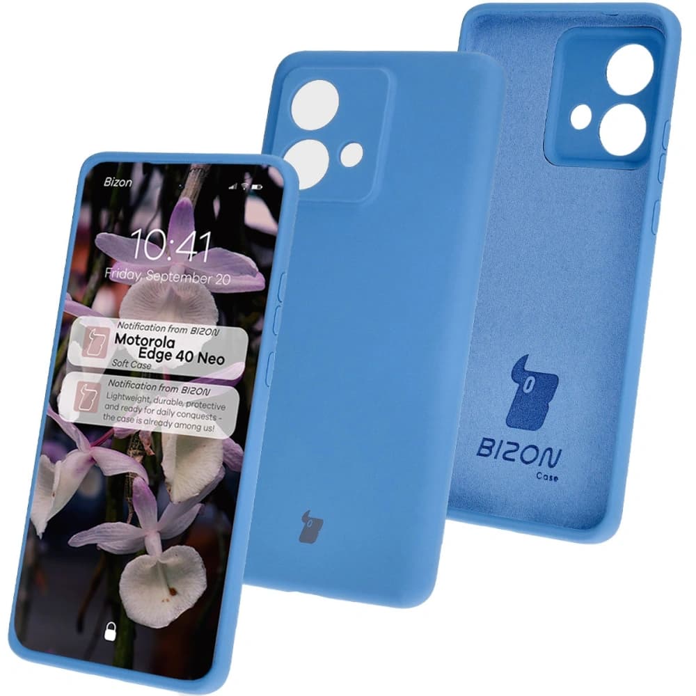 Bizon Soft Case Motorola Edge 40 Neo blau - 1