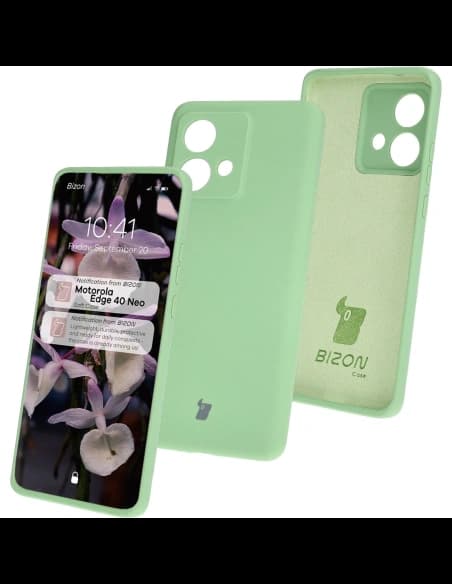 Buzunar moale Bizon pentru Motorola Edge 40 Neo verde deschis