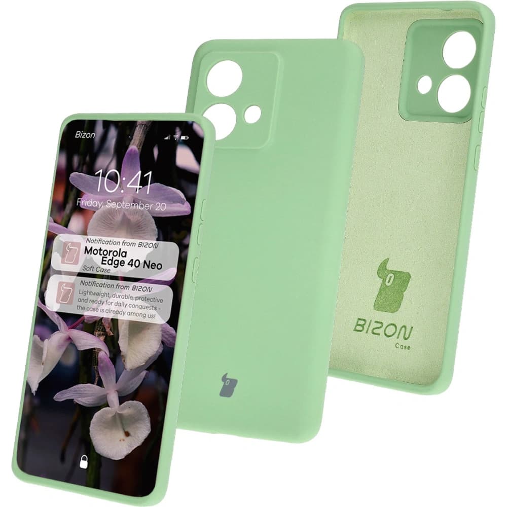 Bizon Soft Case Motorola Edge 40 Neo light green - 1
