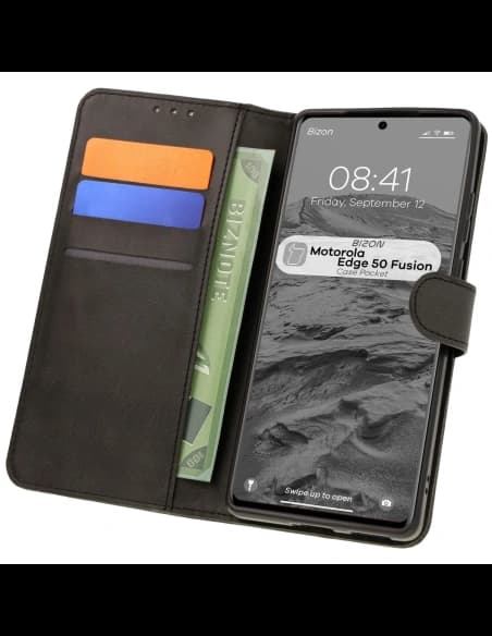 Bizon Case Pocket Motorola Edge 50 Fusion black